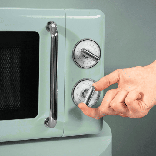 Cecotec ProClean 3010 Retro Green Micro-ondas mecânico de 20 l e 700 W.
