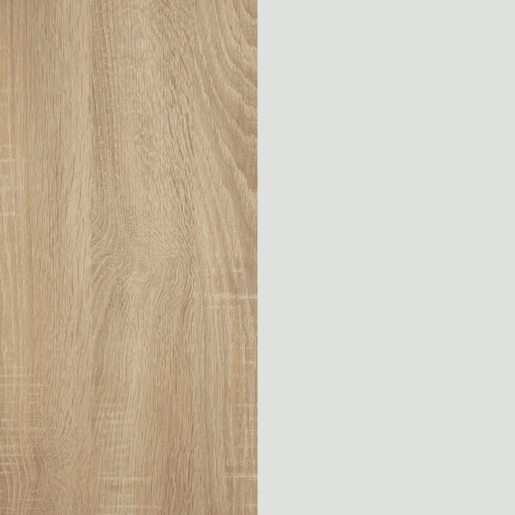Mesa de cabeceira Homely Pets Carvalho - Branco 40 x 49 x 50 cm
