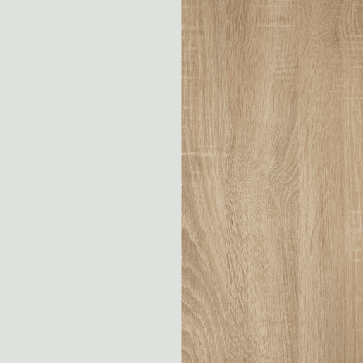 Mesa de cabeceira Homely Pets Branco - Carvalho 40 x 49 x 50 cm
