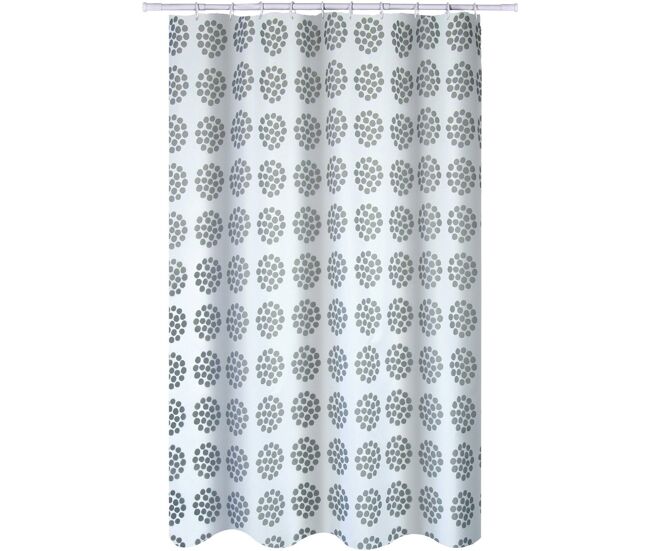 Cortina de baño premium msv "begonia" de poliester en varios colores 180 x 200 cm