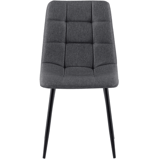 Silla de comedor Antibes de tela Gris oscuro 55X45X84 cm