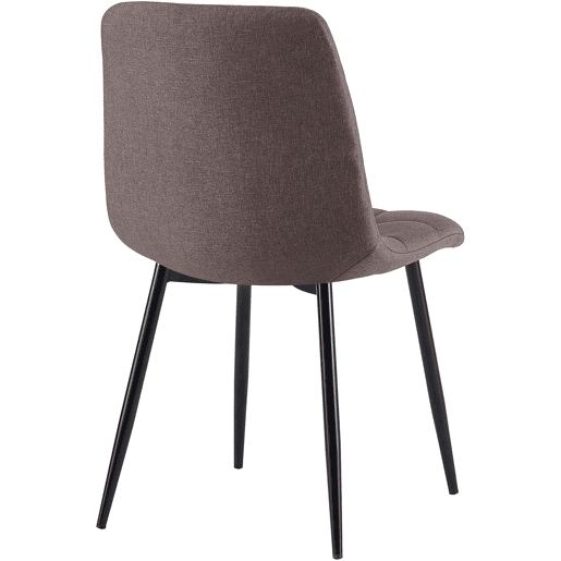 Silla de comedor Antibes de tela Marrón 55X45X84 cm