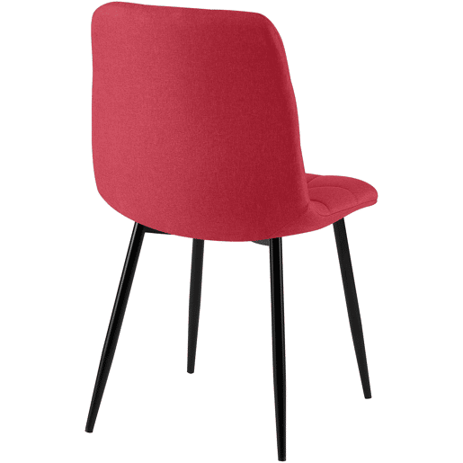Silla de comedor Antibes de tela Rojo 55X45X84 cm