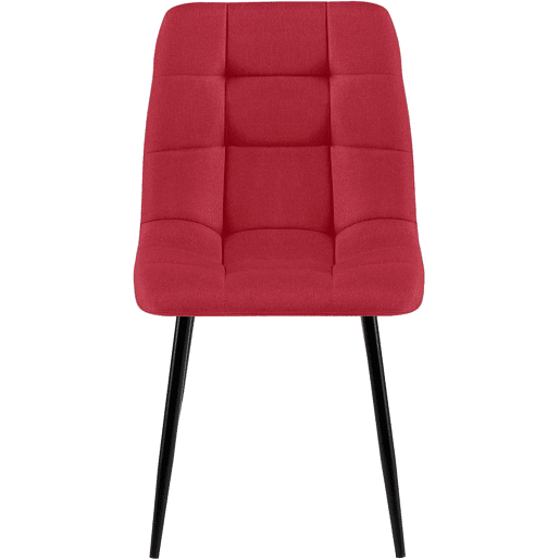 Silla de comedor Antibes de tela Rojo 55X45X84 cm