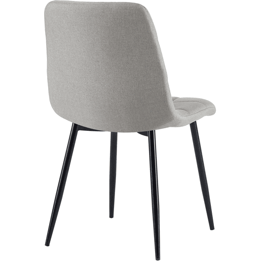 Silla de comedor Antibes de tela Gris claro 55X45X84 cm