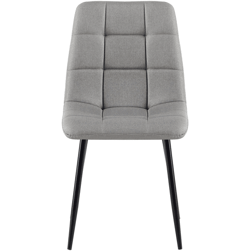 Silla de comedor Antibes de tela Gris claro 55X45X84 cm