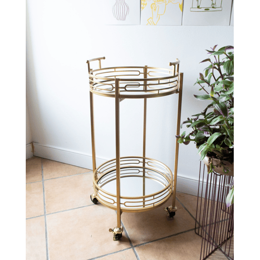 Carrinho de cozinha FARLEY Metal Dourado Carrinho de cozinha FARLEY Metal Dourado