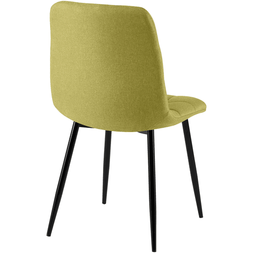 Silla de comedor Antibes de tela Verde 55X45X84 cm