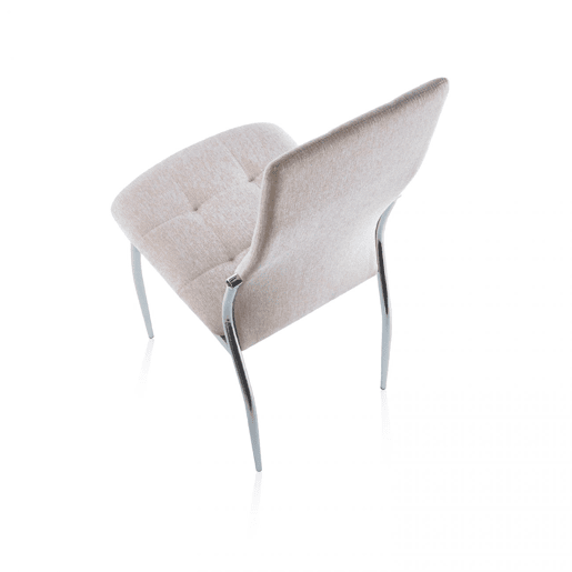 Conjunto de 4 cadeiras de jantar Diana Tecido - Bege 44 x 100 x 57cm cm