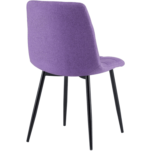 Silla de comedor Antibes de tela Lila 55X45X84 cm