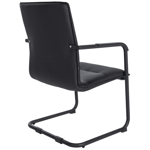 Silla voladiza Seattle de piel sintetica Simil cuero Negronegro 59X57X92 cm