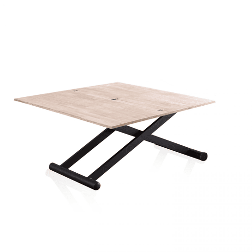 Mesa de centro extensível Katia Preto - Carvalho 114 x 76 x 110 cm