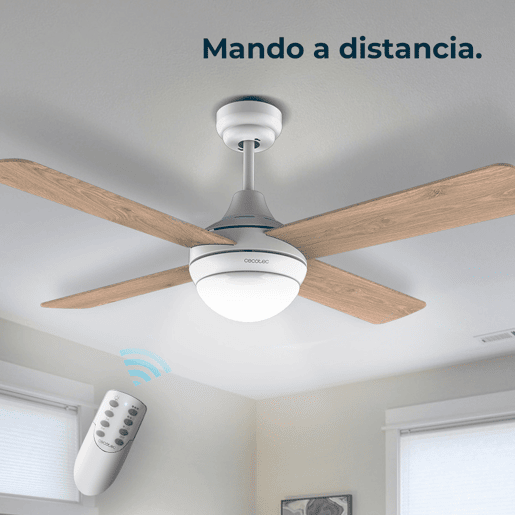 Cecotec Ventoinha de teto de 40 W com motor DC e 42u201D com luz LED, comando à distância, 6 velocidades, temporizador e 4 pás reversíveis.