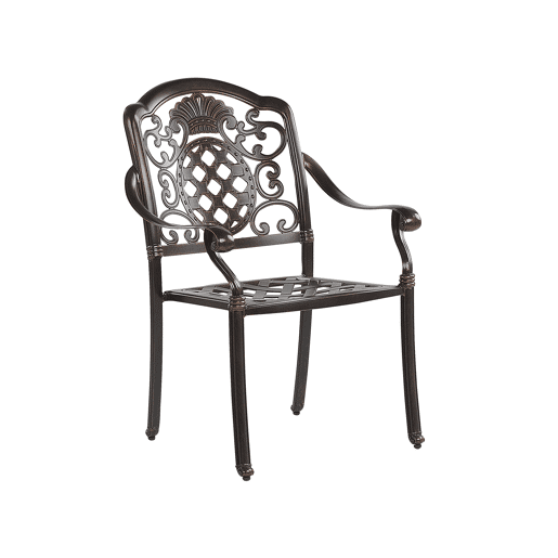 Conjunto de refeições de jardim 4 lugares SALENTO com guarda-sol (16 opções) Metal Castanho escuro Conjunto de refeições de jardim 4 lugares SALENTO com guarda-sol (16 opções) Metal Castanho escuro