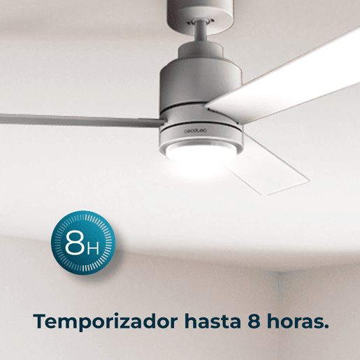 Cecotec Ventoinha de teto de 30 W e 48u2019u2019 com luz LED, controlo remoto, 6 velocidades, 3 modos (LowMediumHigh), 3 pás e modo winter-summer e brisa natural.