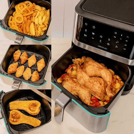 Cecotec Fritadeira dietética manual, sem óleo, 8 l de capacidade e com tecnologia PerfectCook. Cecotec Fritadeira dietética manual, sem óleo, 8 l de capacidade e com tecnologia PerfectCook.