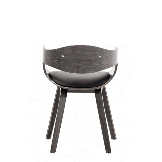 Silla De Visita Kingston Simil cuero Negrogris 46X49X73 cm Silla De Visita Kingston Simil cuero Negrogris 46X49X73 cm