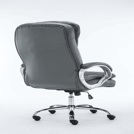 Silla de oficina XXL Vancouver Simil cuero Gris 77X68X116 cm Silla de oficina XXL Vancouver Simil cuero Gris 77X68X116 cm