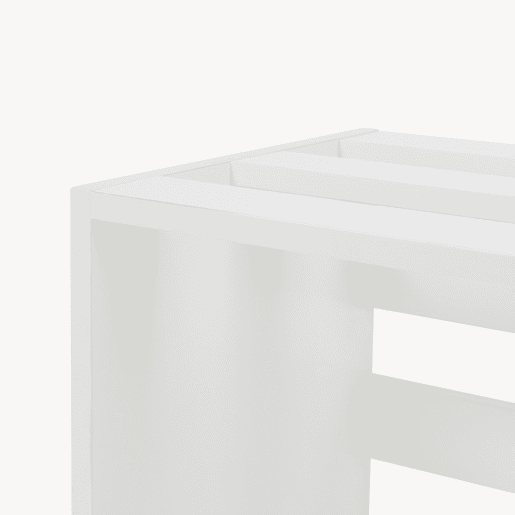 Mesa de apoio Rønde em aglomerado 43 x 64 x 33 cm - Branco en.casa