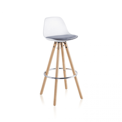 Pack 4 bancos Leif Branco - Cinzento 41 x 96 x 41 cm Pack 4 bancos Leif Branco - Cinzento 41 x 96 x 41 cm