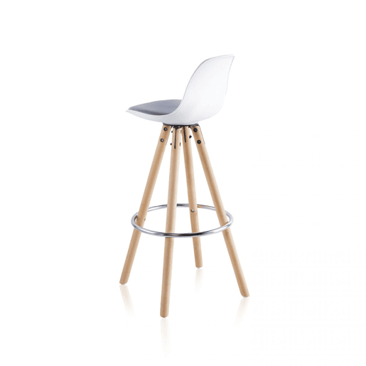 Pack 4 bancos Leif Branco - Cinzento 41 x 96 x 41 cm Pack 4 bancos Leif Branco - Cinzento 41 x 96 x 41 cm