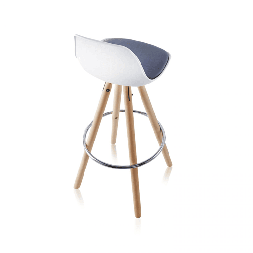 Pack 4 bancos Leif Branco - Cinzento 41 x 96 x 41 cm Pack 4 bancos Leif Branco - Cinzento 41 x 96 x 41 cm