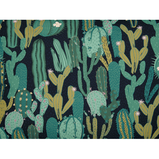 Conjunto de 2 almofadas de jardim BUSSANA Padrão de plantas 40 x 60 cm Verde