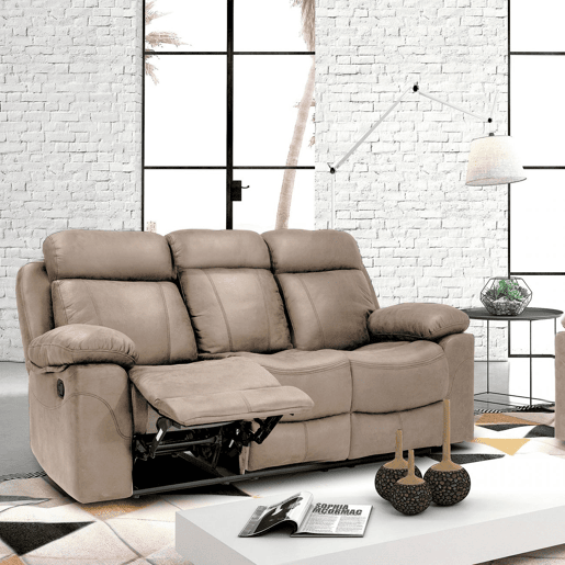 Sofá de 3 lugares para relaxar Nellie Cimento 208 x 101 x 97 cm Sofá de 3 lugares para relaxar Nellie Cimento 208 x 101 x 97 cm