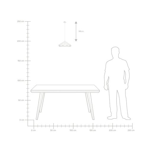 Candeeiro suspenso NEVOLA Metal Branco