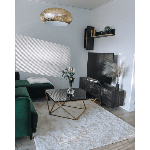 Candeeiro suspenso LIMNATIS Metal Dourado