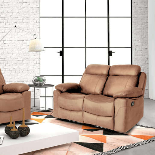 Sofá de 2 lugares para relaxar Nellie Pedra 164 x 102 x 96 cm