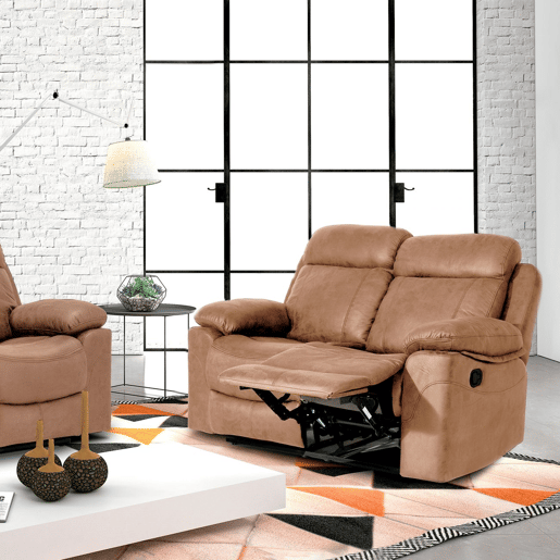 Sofá de 2 lugares para relaxar Nellie Pedra 164 x 102 x 96 cm