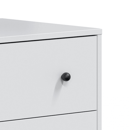 Cómoda Iconic Blanco Artik (Blanco Mate) - Negro 77,5 x 95 x 40 cm