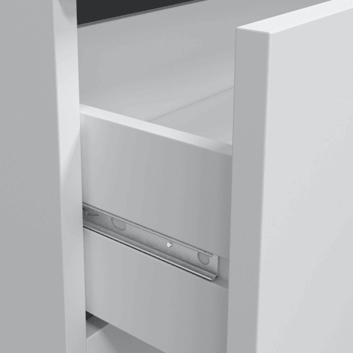 Cómoda Iconic Blanco Artik (Blanco Mate) - Negro 77,5 x 95 x 40 cm