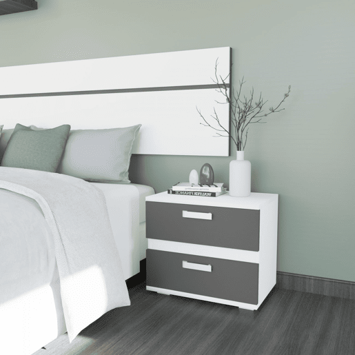 Quarto de dormir Ataneq Air 4C Branco - Grafite x x cm