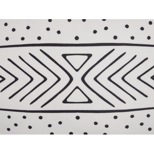 Conjunto de 2 almofadas decorativas SCHEFFLERA Veludo 45 x 45 cm Branco Padrão geométrico