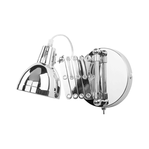 Conjunto de 2 candeeiros de parede HARRINGTON Ajustável Metal Prateado Conjunto de 2 candeeiros de parede HARRINGTON Ajustável Metal Prateado