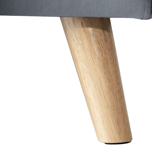 Sofá convertible JAMES 3 plazas en terciopelo gris