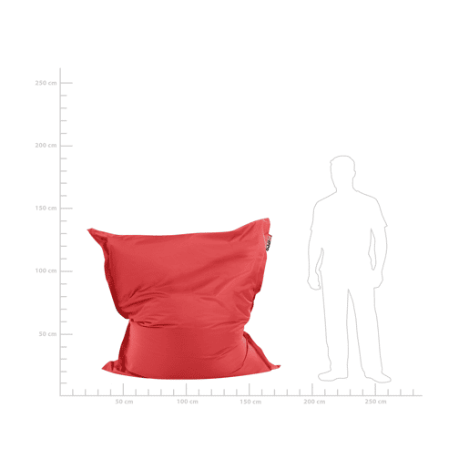 Pufe 300 L FUZZY 140 cm 180 cm Vermelho