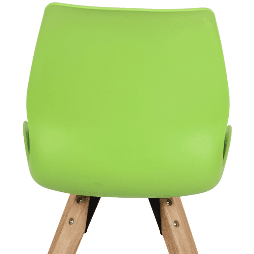 Silla de comedor Luna Plástico Verde 58X49X87.5 cm