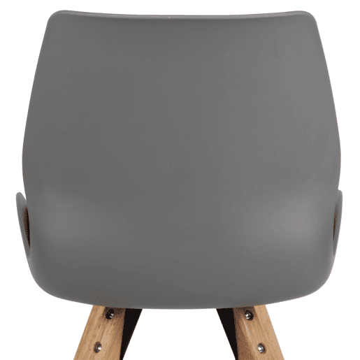 Silla de comedor Luna Plástico Gris 58X49X87.5 cm