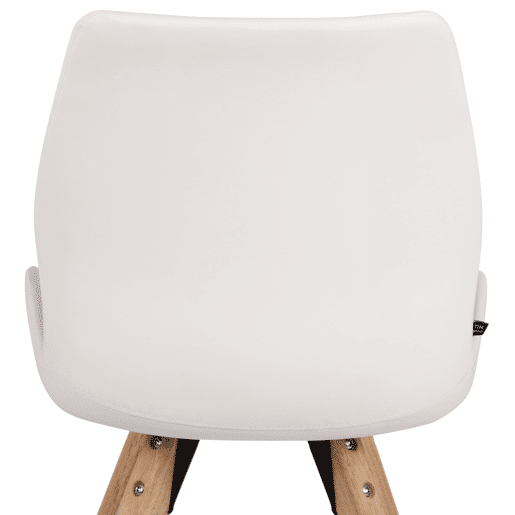 Silla de comedor Luna Simil cuero Blanco 58X49X87.5 cm