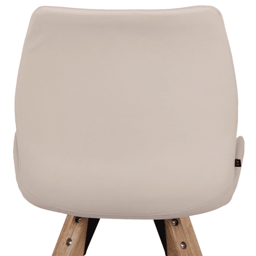 Silla de comedor Luna Simil cuero Crema 58X49X87.5 cm Silla de comedor Luna Simil cuero Crema 58X49X87.5 cm