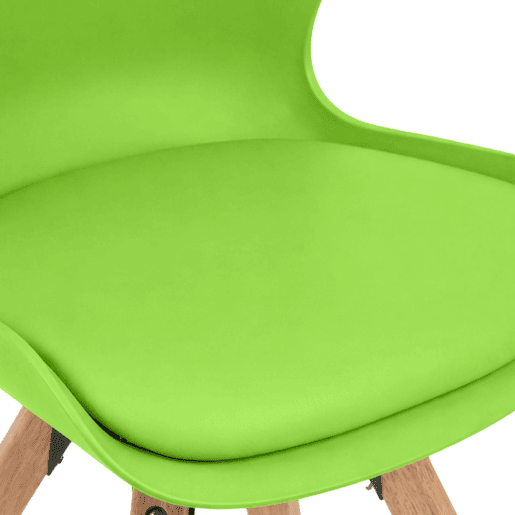 Set de 2 sillas de comedor Luna Plástico Verde 58X48X87 cm
