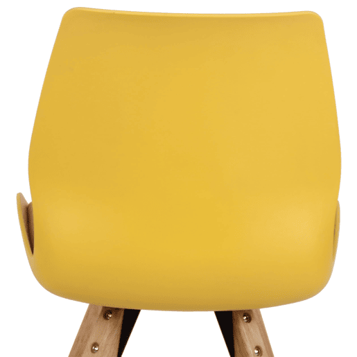 Silla de comedor Luna Plástico Amarillo 58X49X87.5 cm