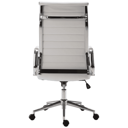 Silla De Oficina Kolumbus Simil cuero Blanco 66X58X105 cm