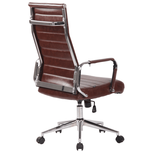 Silla De Oficina Kolumbus Simil cuero Burdeos 66X58X105 cm