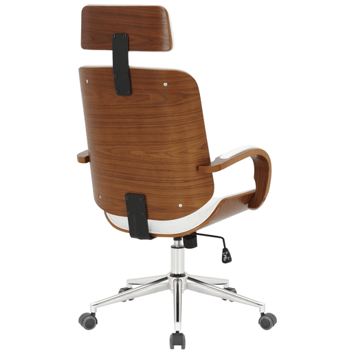 Silla de oficina Dayton Simil cuero Nogalblanco 70X70X118 cm