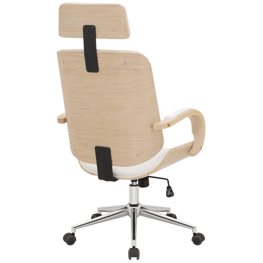 Silla de oficina Dayton Simil cuero Naturalblanco 70X70X118 cm