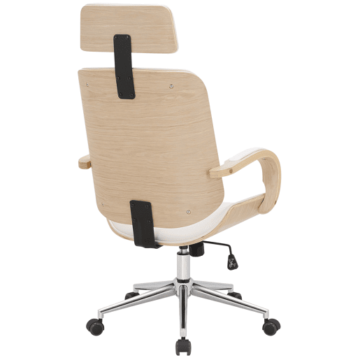 Silla de oficina Dayton Simil cuero Naturalblanco 70X70X118 cm